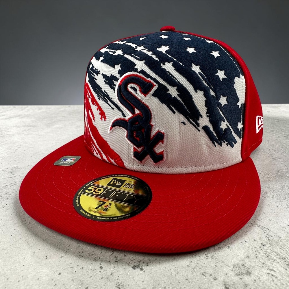 Chicago White Sox Fitted Hat 7 3/8 July 4th On-Field New Era 59FIFTY MLB Cap NEW